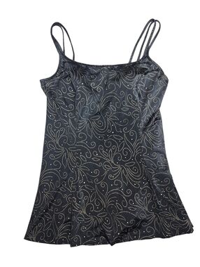 Longitude One Piece Gold Swirl Tummy Control Swim Dress Sz 18 NWT Beach Mature